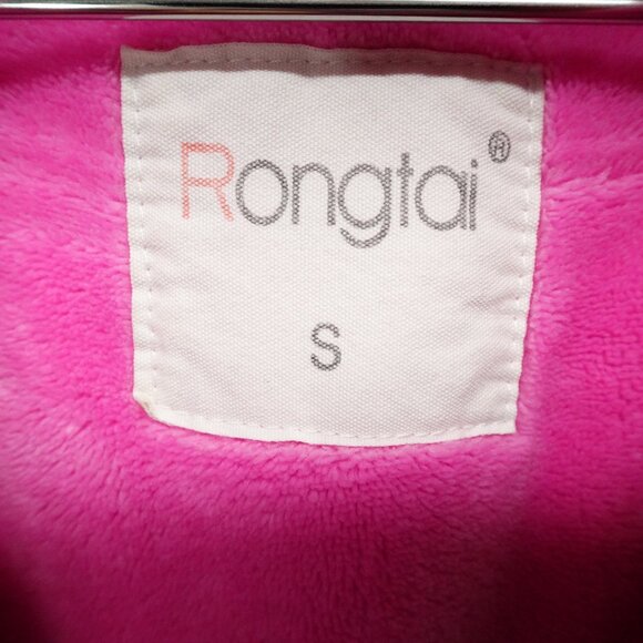 Rongtai Robe Womens Small Pink Plush Thick Mid Length Cozy Comfy - Picture 2 of 10